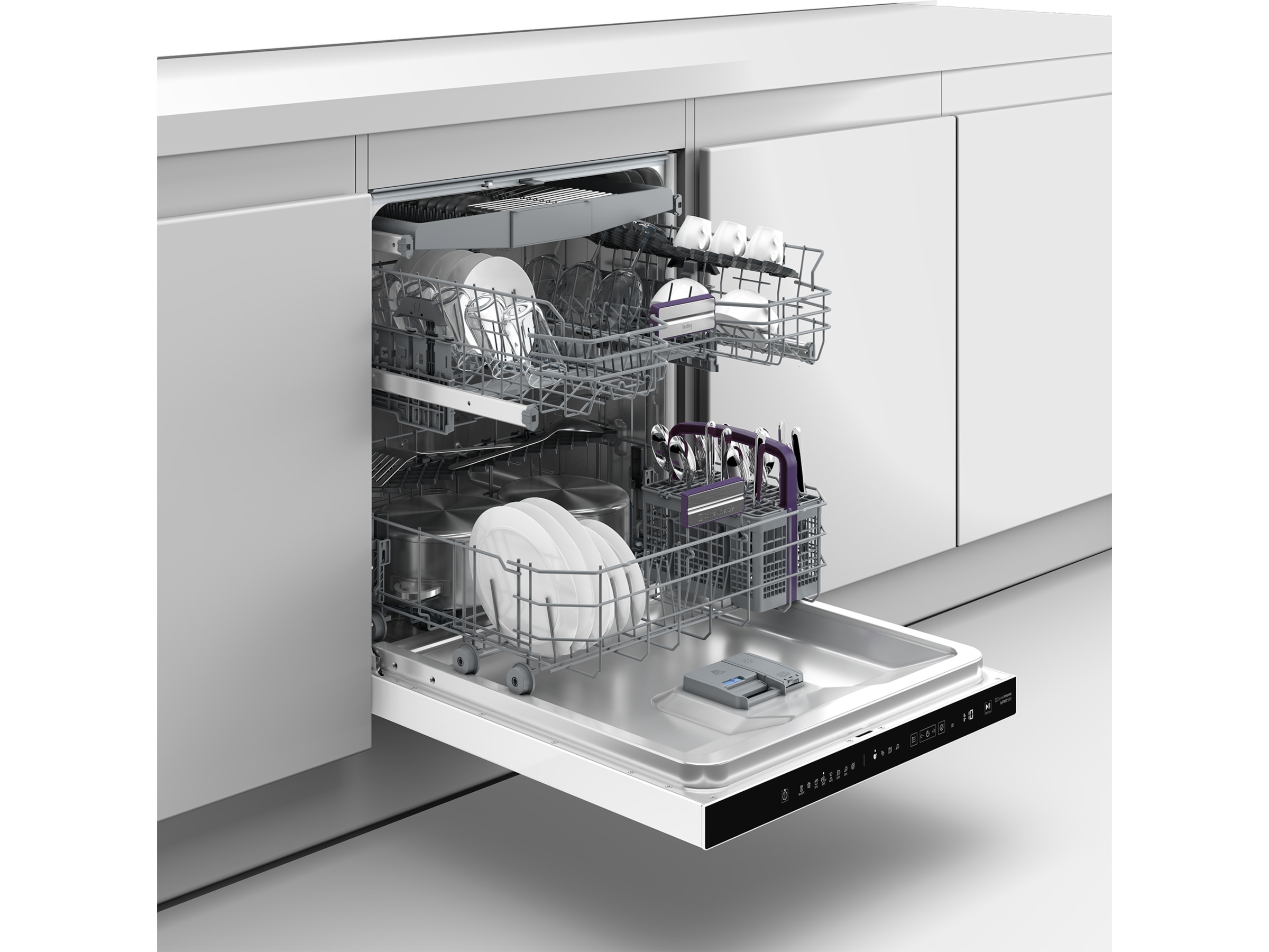 Beko BDUN38641WD Oppvaskmaskin (hvit) Underbygd oppvaskmaskin