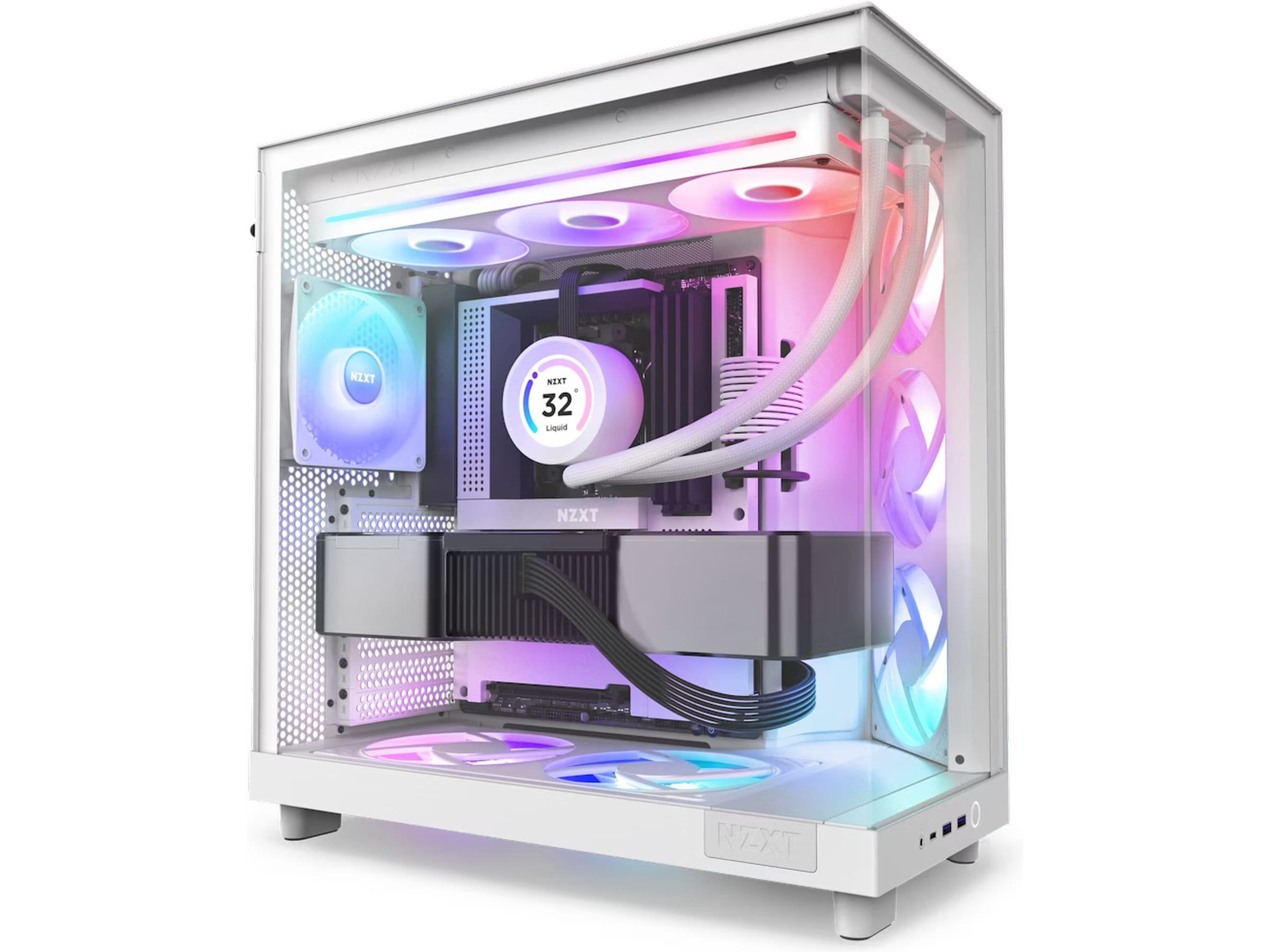 NZXT F360 RGB Core Kjøler (hvit) Vifter