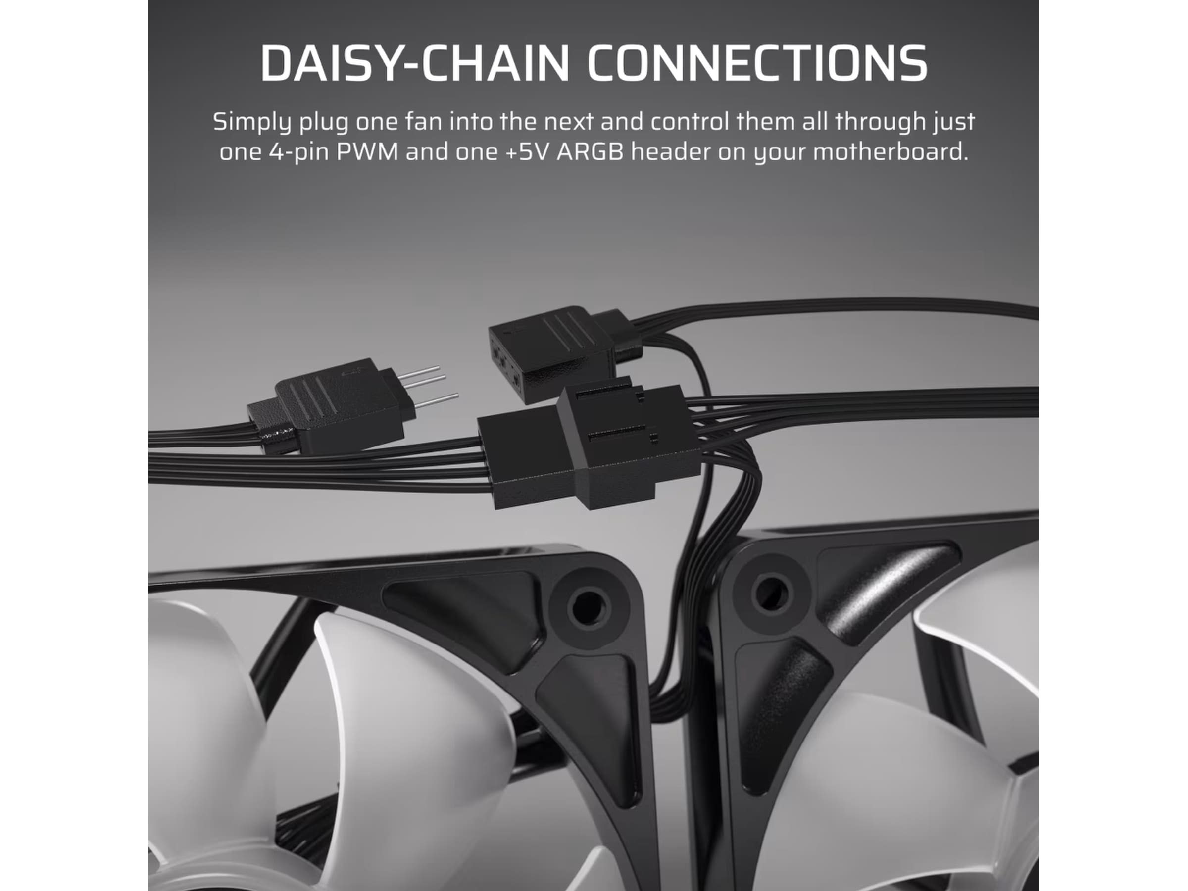 Corsair RS120 ARGB Vifte 3pk (hvit) Vifter