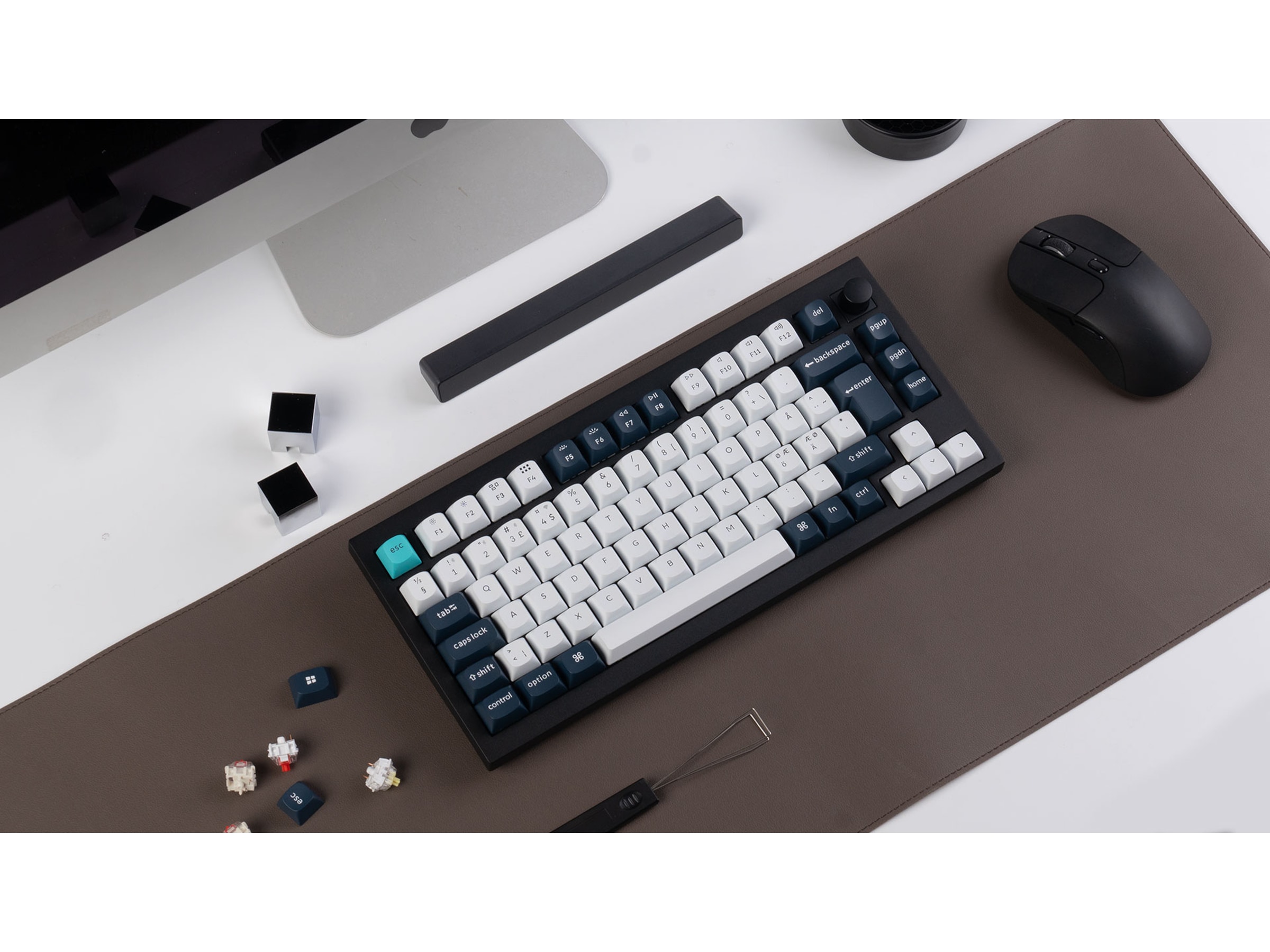 Keychron Q1 MAX 75% Trådløst Tastatur Brown Switches Gamingtastatur