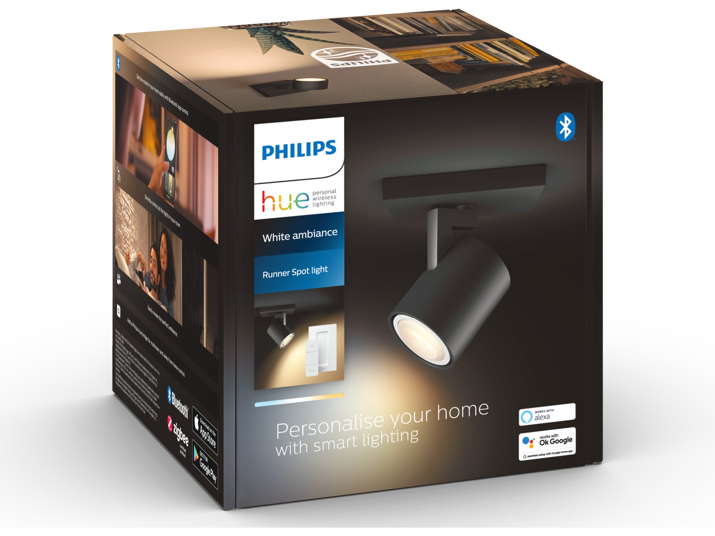 Philips Hue Runner enkelt spotlight (sort) Taklampe
