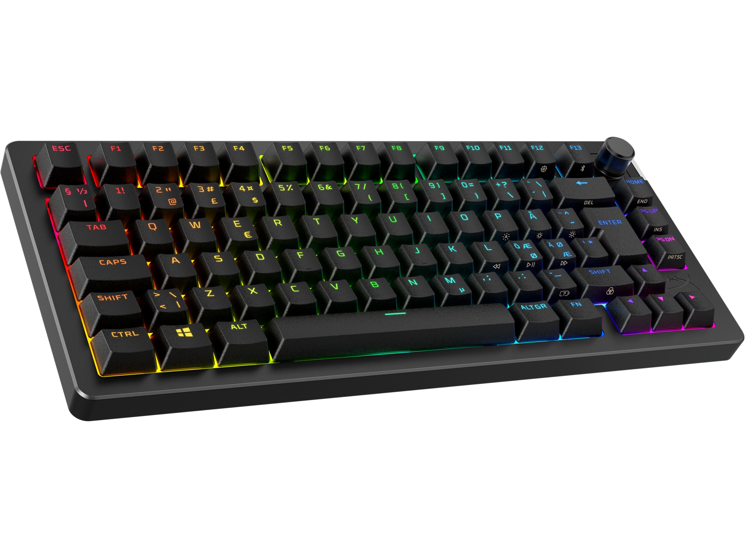 HyperX Alloy Rise 75 trådløst gamingtastatur (sort) Gamingtastatur