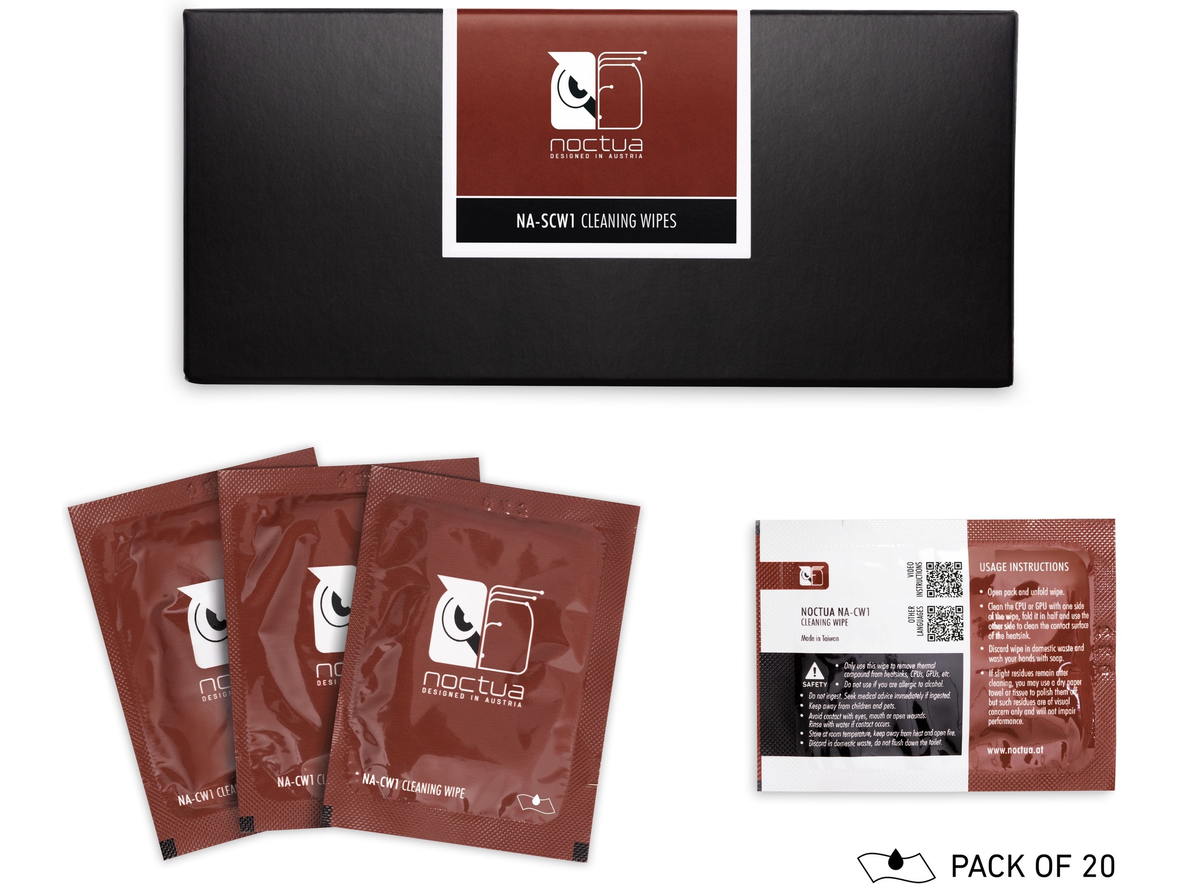 Noctua våtservietter 20-pack Tilbehør