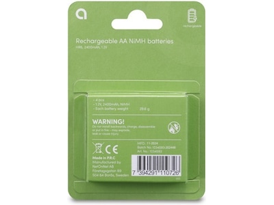 Andersson oppladbare AA batteri, 4-pk Batterier til generell bruk