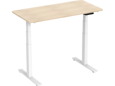 Ergonomisk Hev/Senk skrivebord 120cm (hvit/eik)