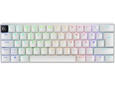 Logitech G Pro X 60 Lightspeed Tactile trådløst gamingtastatur (hvit)