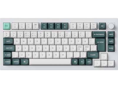 Keychron Q1 HE 75% QMK trådløst gamingtastatur (hvit)
