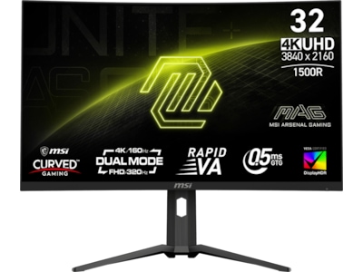 MSI 32" 4K curved gamingskjerm MAG 321CUPDF