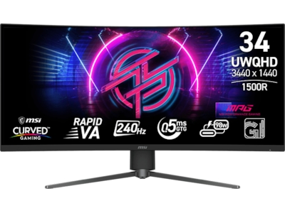 MSI 34" curved gamingskjerm MAG 346CQRF X24
