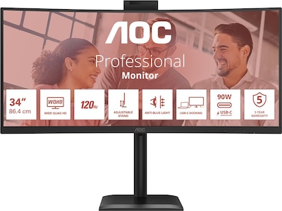 AOC 34" curved skjerm CU34E4CW
