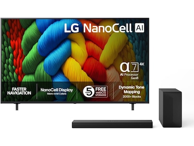LG 75" NANO80 AI 4K NanoCell Smart TV (2025)