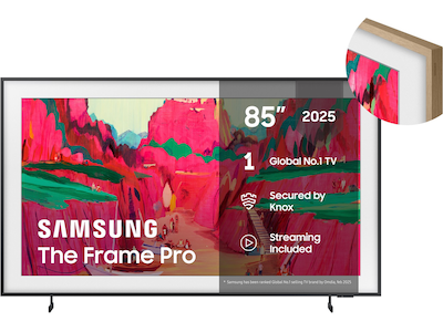 Samsung The Frame Pro 85" LS03FW + ramme Beige Wood