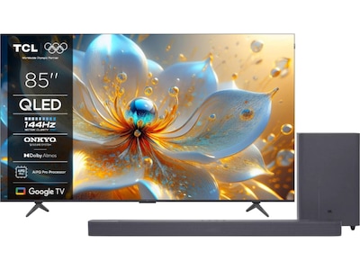 TCL 85" T8C 4K QLED Google TV (2025) + soundbar
