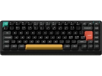 NuPhy Halo75 V2 trådløst gamingtastatur (obsidian sort / lemon switches)