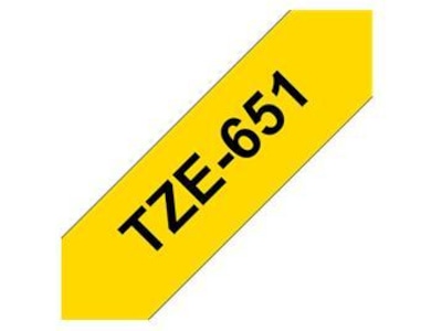 Brother Tape 24mm Sort/Gul Label-produkter