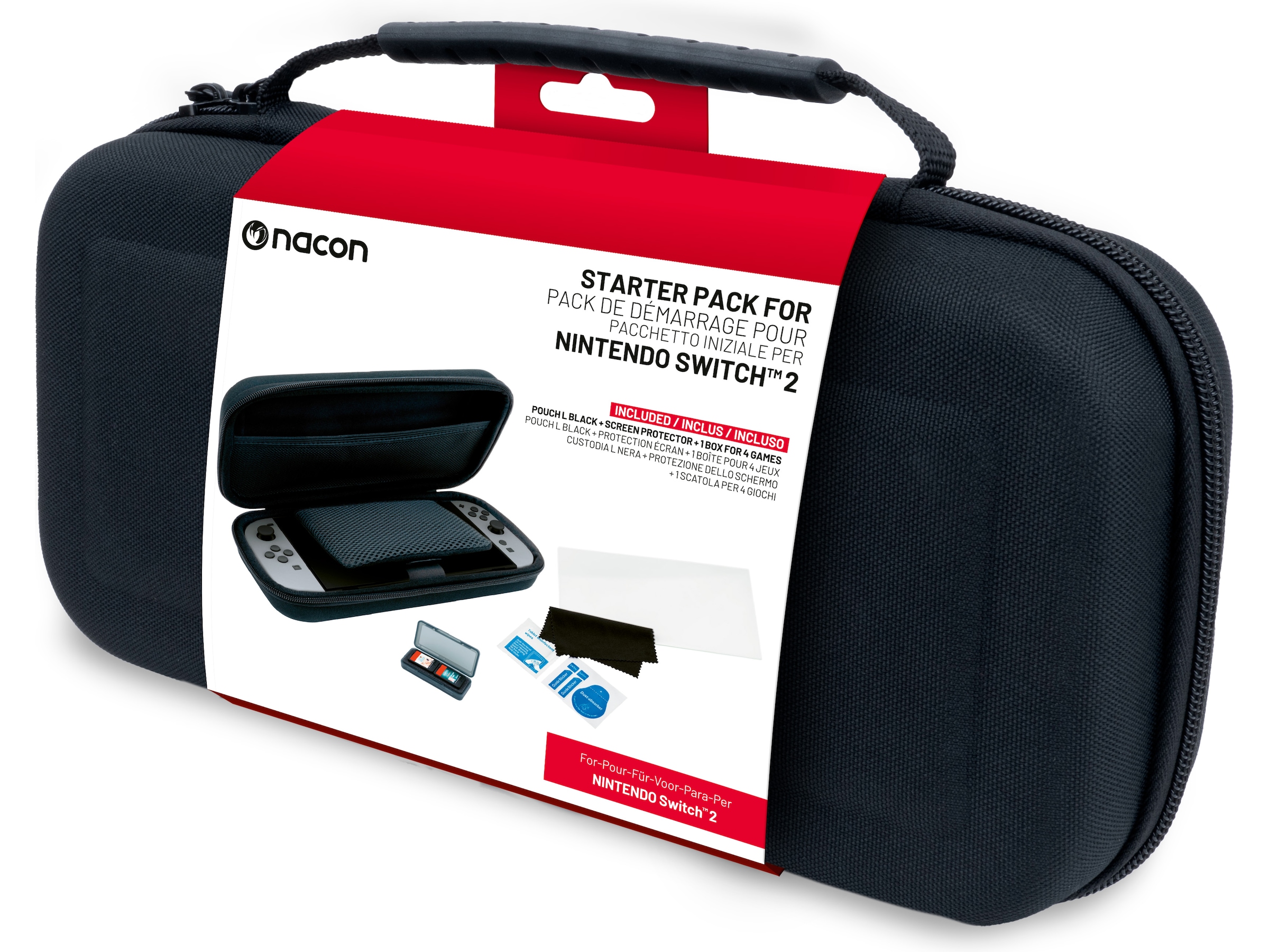 Nacon Rigid Pouch L pakke for Nintendo Switch 2 (sort) Tilbehør
