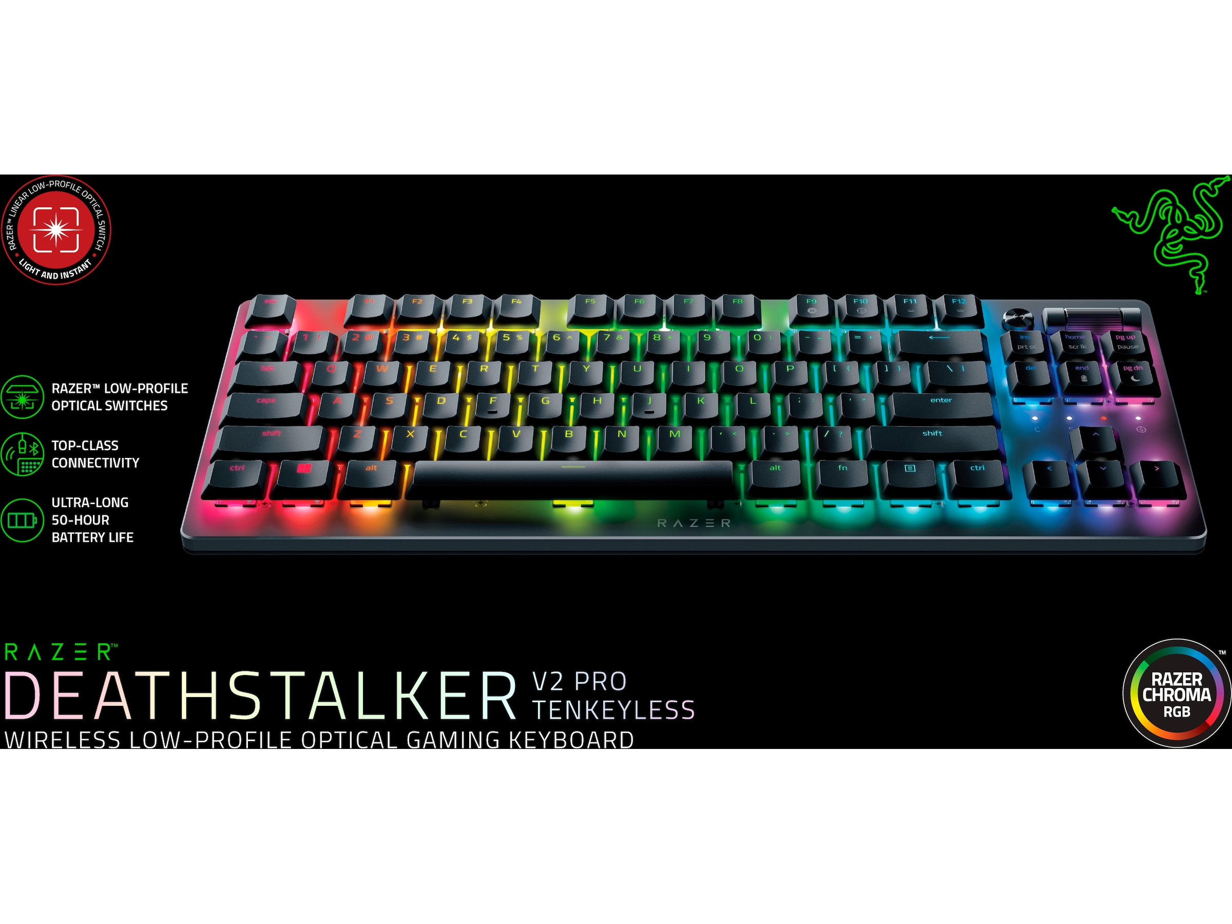 Razer Deathstalker V2 Pro TKL Gamingtastatur -B-Grade Demo tastatur