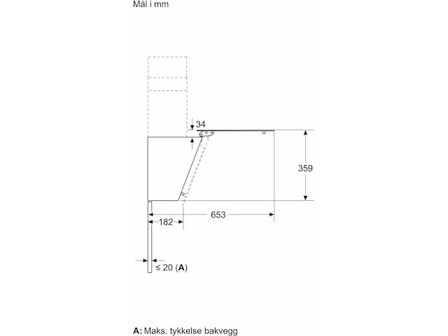 Siemens iQ100 LC85KDK60 Ventilator (sort) Veggmontert Kjøkkenvifte
