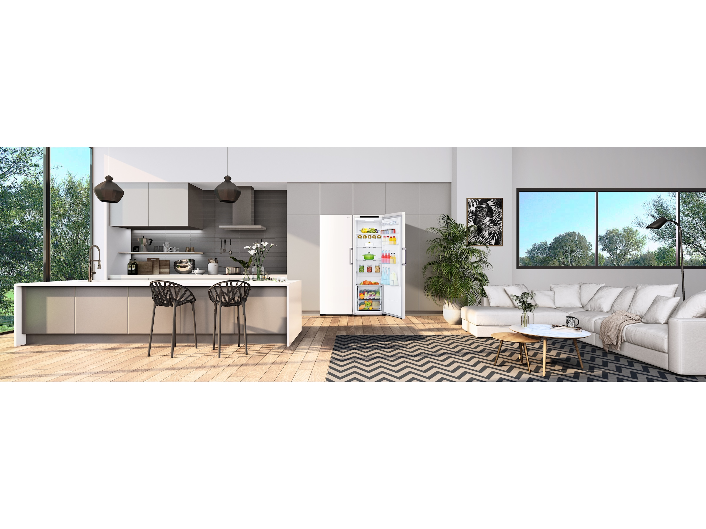 LG GLT51SWGSZ Kjøleskap (hvit) + Fryseskap Kjøleskap