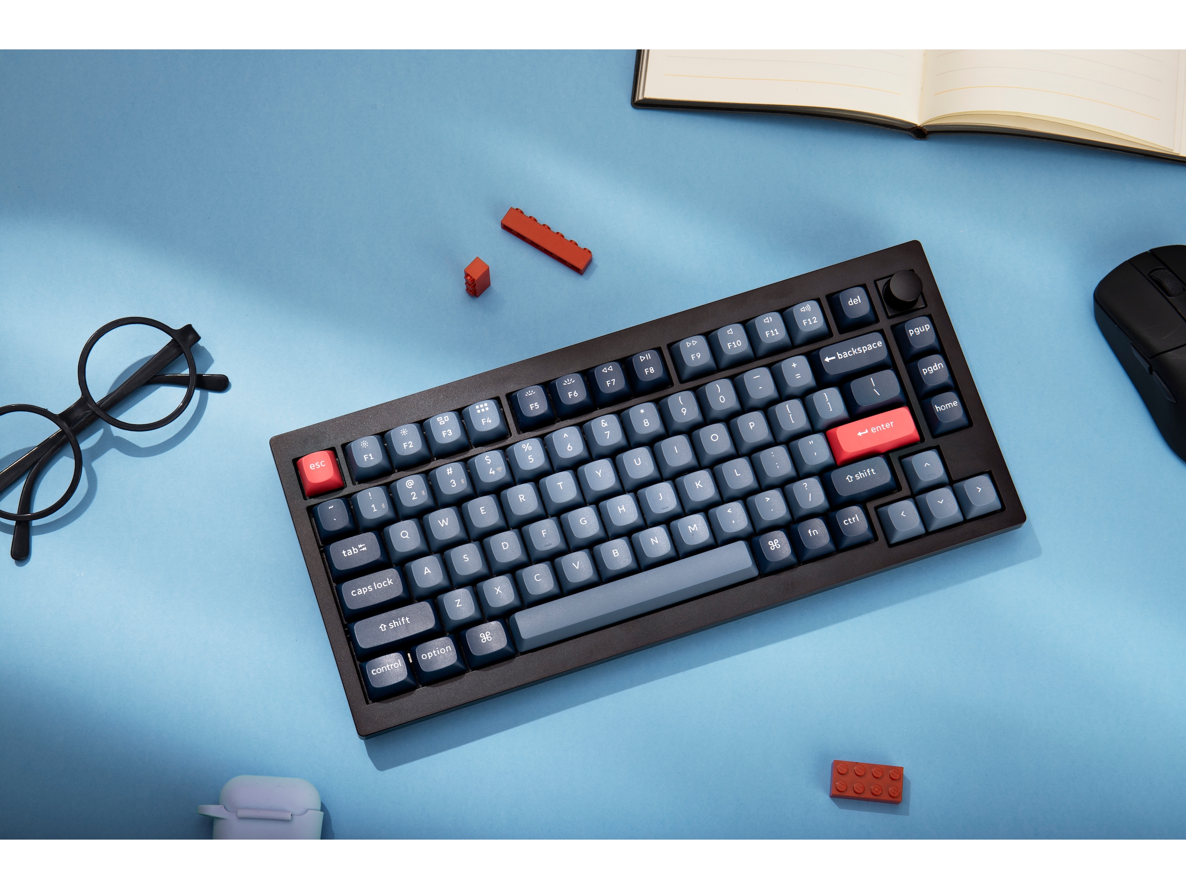Keychron V1 MAX Gateron Jupiter Red trådløst gamingtastatur Gamingtastatur