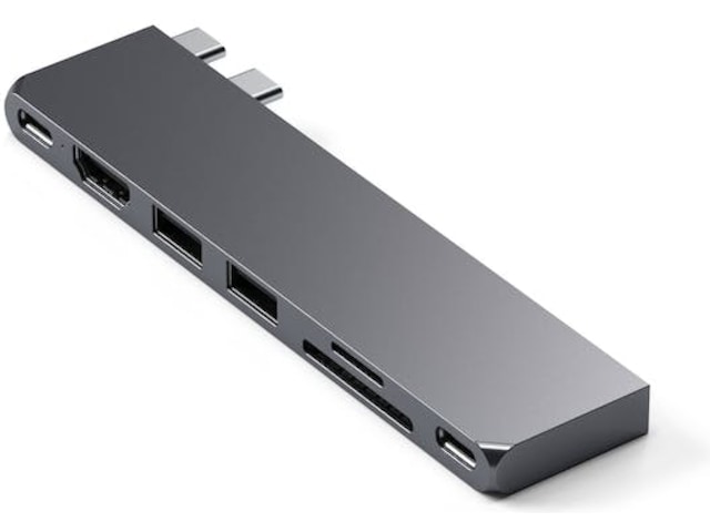 Satechi MacBook Air M2 Slim Pro Docking (space gray) Dockingstasjon & USB-HUB