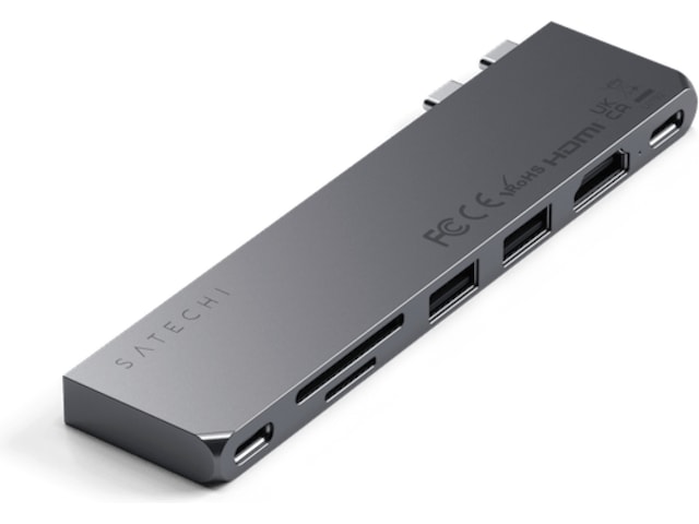 Satechi MacBook Air M2 Slim Pro Docking (space gray) Dockingstasjon & USB-HUB