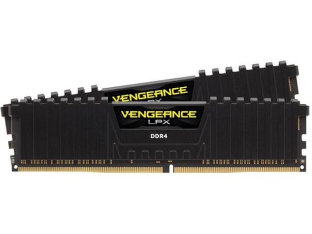 Corsair Vengeance LPX DDR4 2400MHz 16GB (sort) Minnebrikker