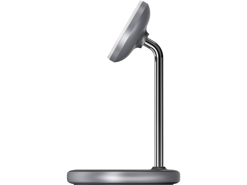 Andersson 2-i-1 Qi2 20W Trådløs ladestasjon (sølv) Trådløs lader