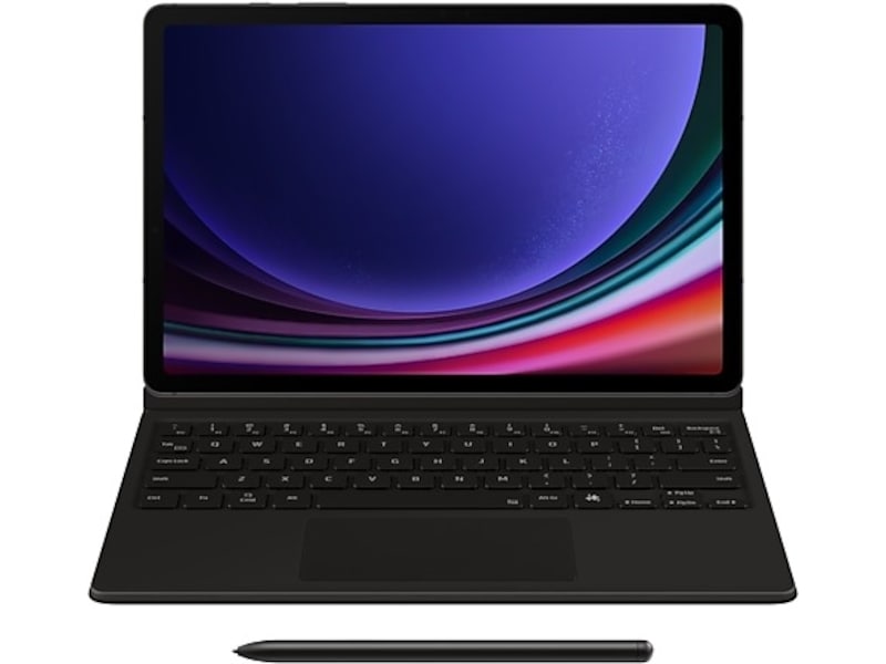 Samsung Galaxy Tab S10 Lite/FE og S9/FE tastaturdeksel (sort) Tastatur og stylus