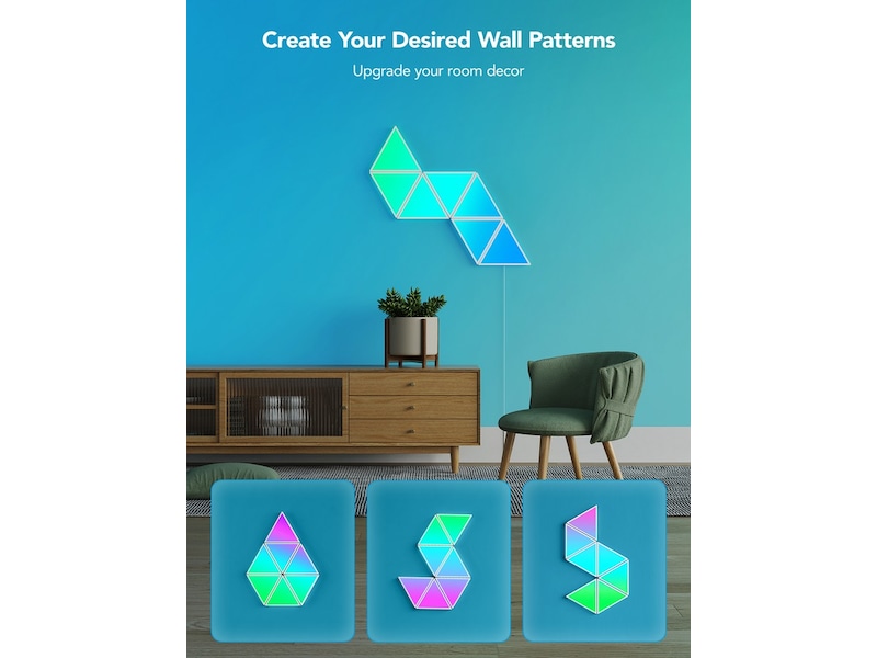 Govee Glide Triangle Light Panels 10 stk Led strips & underholdning