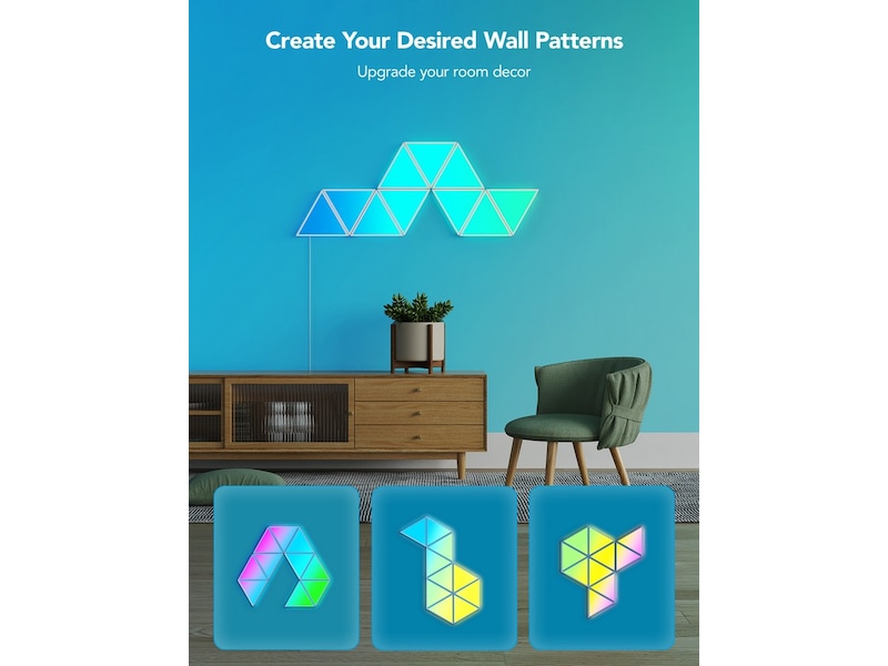 Govee Glide Triangle Light Panels 10 stk Led strips & underholdning