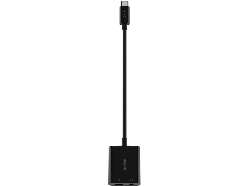 Belkin Rockstar Audio+Charge USB-C Adapter (sort) Mobilladere
