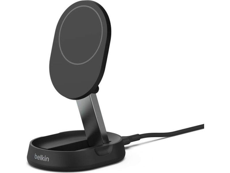Belkin BoostCharge Pro sammenleggbart trådløs ladestativ (sort) Trådløs lader