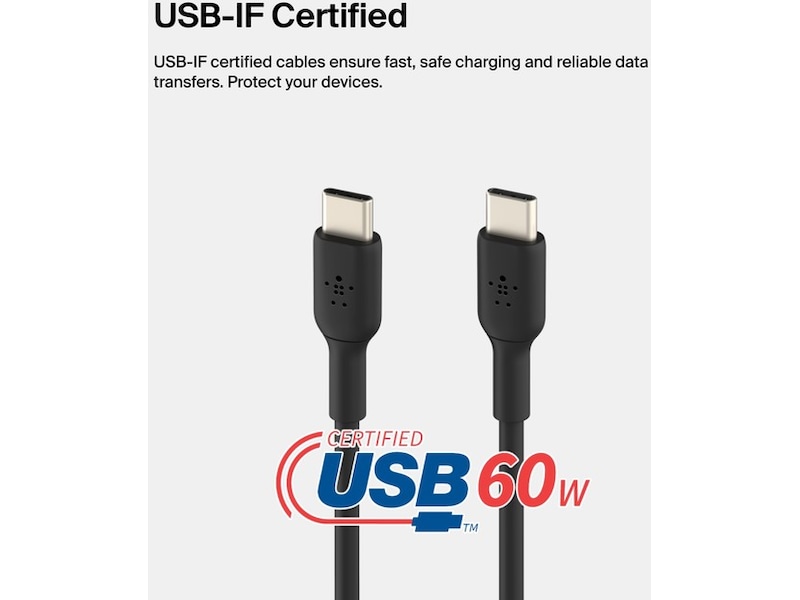 Belkin USB-C kabel 1m (sort) USB-kabler