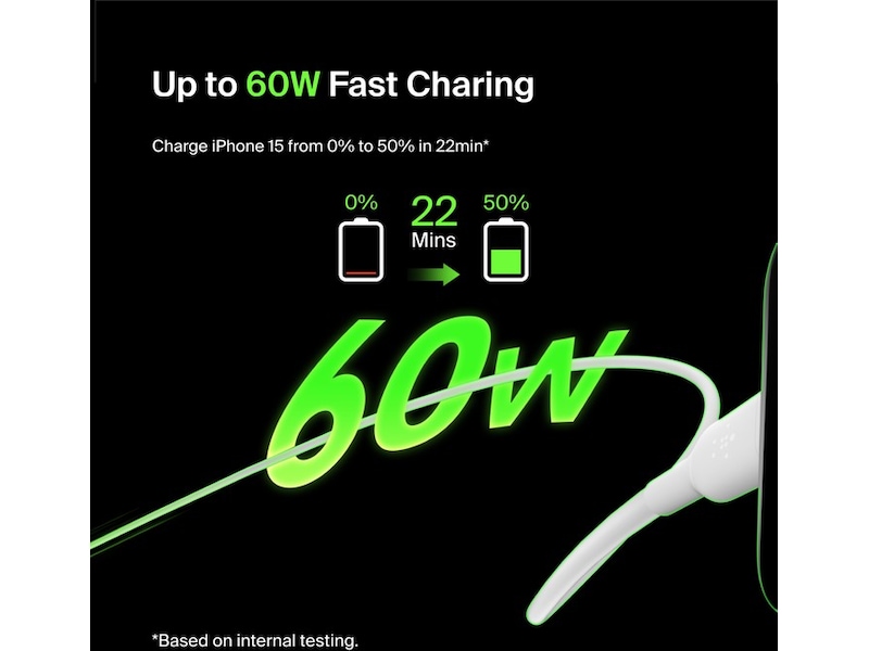 Belkin USB-C kabel 2m (hvit) USB-kabler