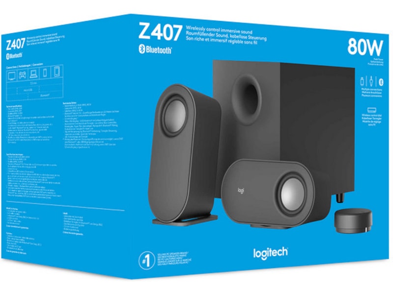 Logitech Z407 Bluetooth PC Høyttalere 2.1 Høyttalere