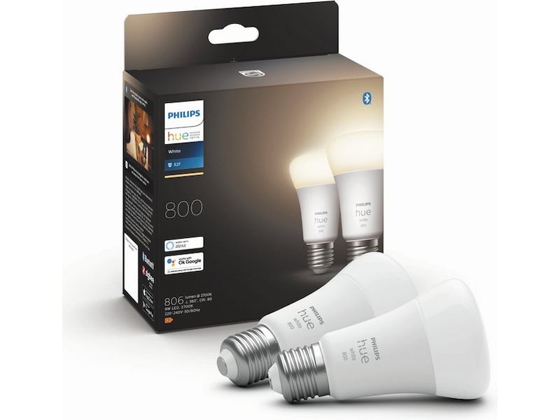 Philips Hue White 2-pakning E27 Lyspærer & LED-pærer