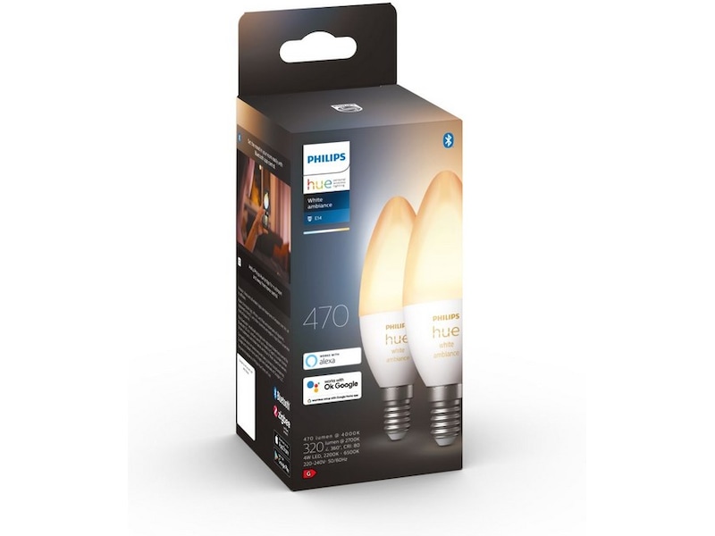 Philips Hue White ambiance 2-pakning E14 Lyspærer & LED-pærer