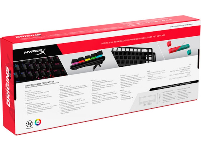 HyperX Alloy Origins 65 Gamingtastatur (sort) Gamingtastatur