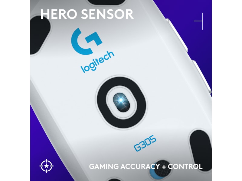 Logitech G305 LIGHTSPEED Trådløs Gamingmus (hvit) Gamingmus