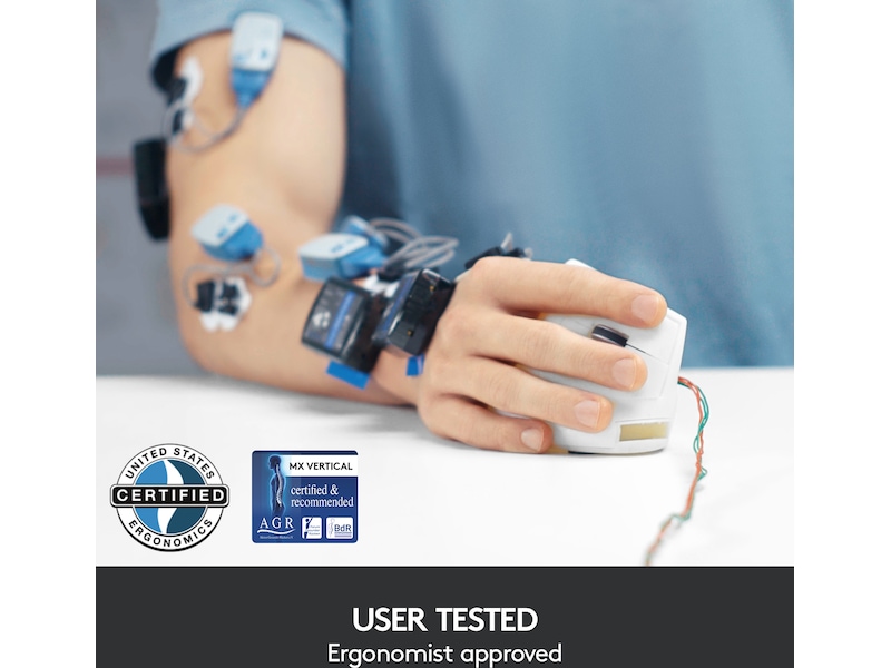 Logitech MX Vertical Trådløs BluetoothMus Ergonomi
