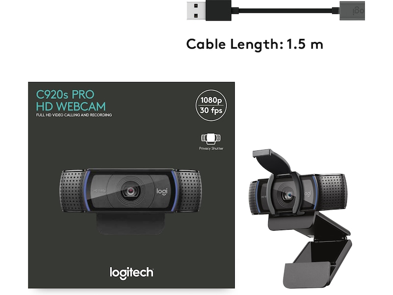 Logitech C920s PRO HD Webkamera Webkamera