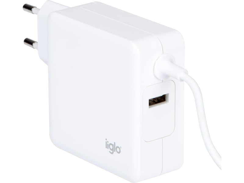 iiglo universal lader for PC, mobil og nettbrett USB-C 65W - Batteri og  lader - KomplettBedrift.no