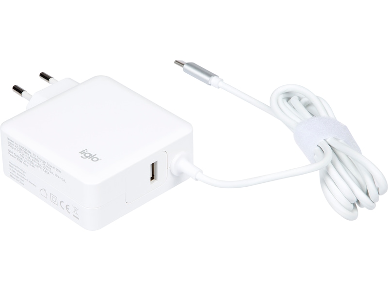 iiglo universal lader for PC, mobil og nettbrett USB-C 65W - Batteri og  lader - KomplettBedrift.no