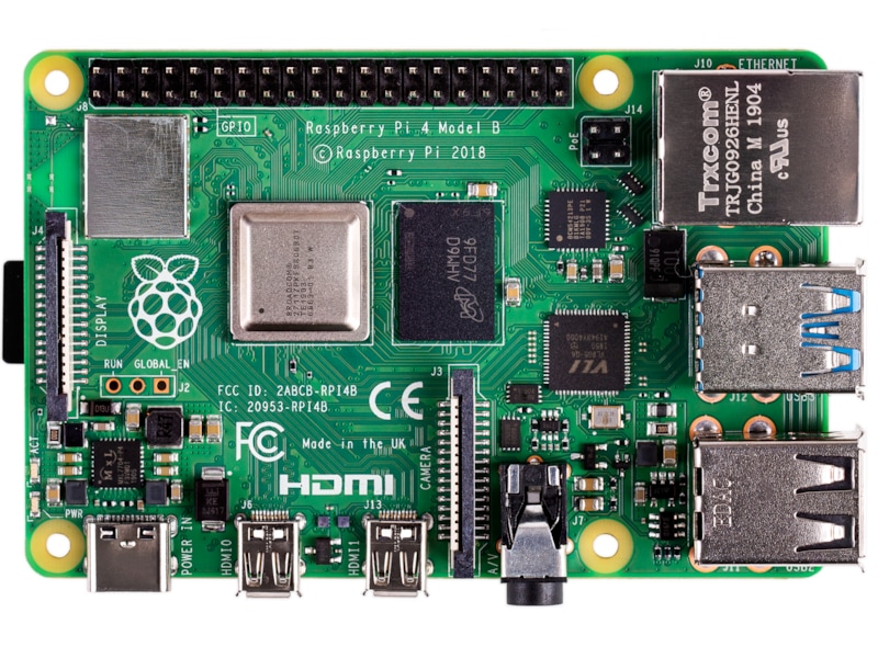 Raspberry Pi 4 Model B, 4GB RAM Integrert CPU