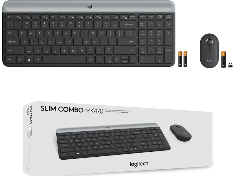 Logitech MK470 Slim Trådløs Kombo Mus & tastatur -kombipakker