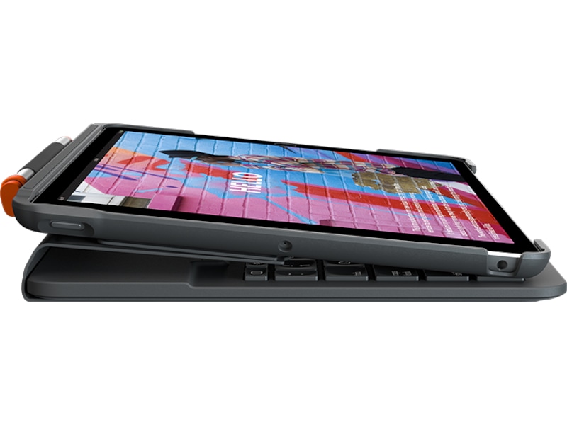 Logitech iPad 10,2" Slim Folio Tastaturdeksel (grå) Deksel til nettbrett