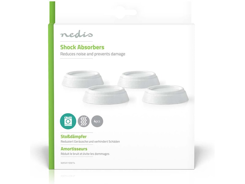 Vibrasjonsdempere - Reduserer støy og beskytter gulvet. Tilbehør til vaskemaskin og tørketrommel