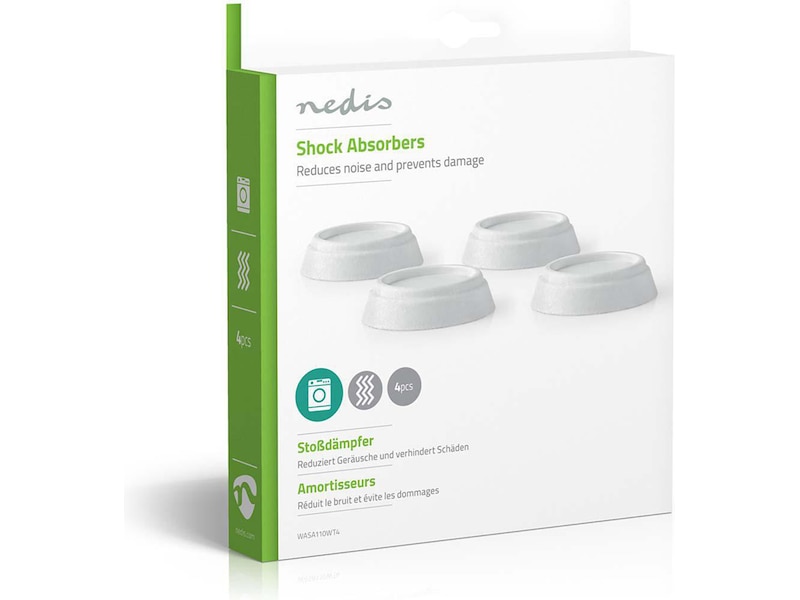 Vibrasjonsdempere - Reduserer støy og beskytter gulvet. Tilbehør til vaskemaskin og tørketrommel