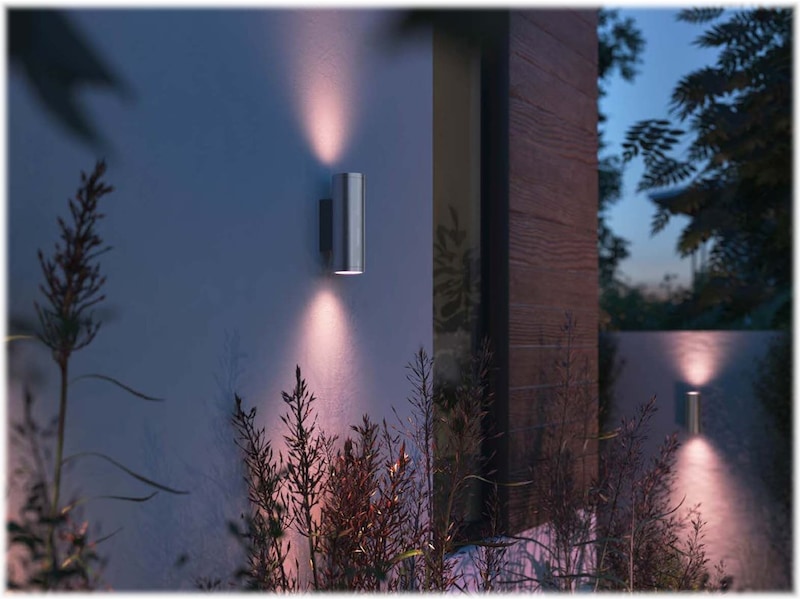 Philips Hue Appear utendørs vegglampe (stål) Vegglampe